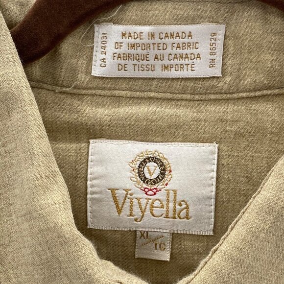 Viyella Long Sleeve Button Down Tan Shirt Men’s Size XL - Picture 3 of 5